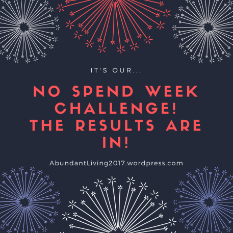 No spend week challenge results!